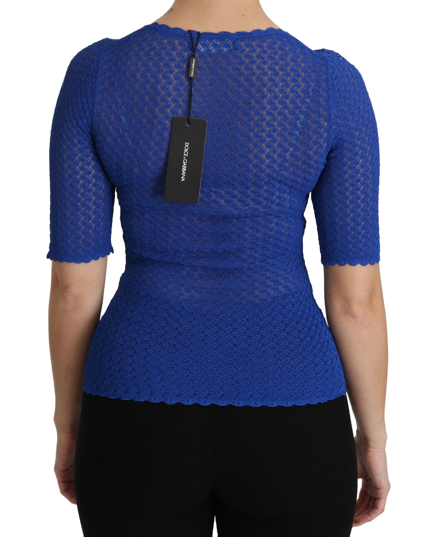 Elegant Blue Sheer Blouse