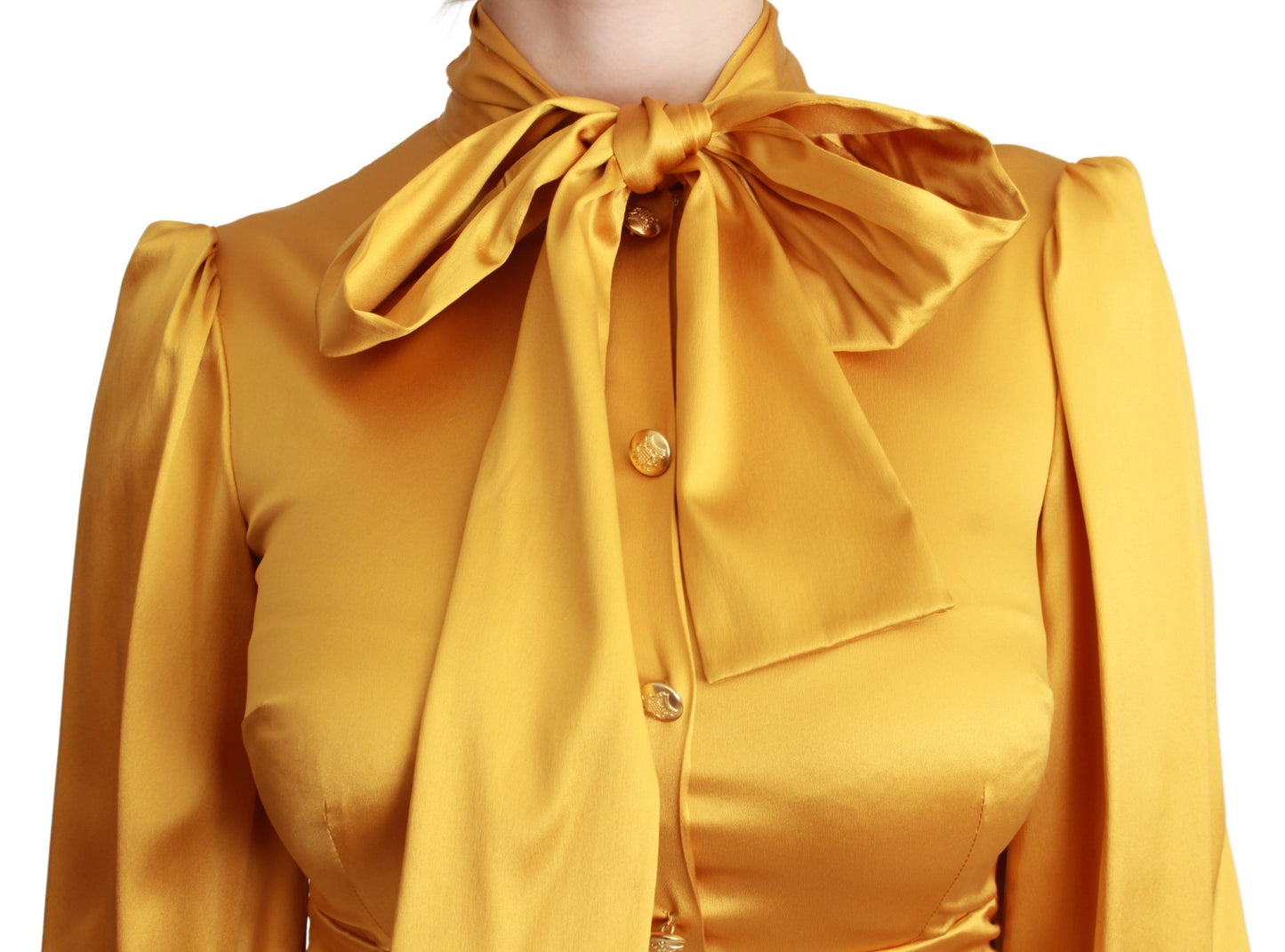 Μίνι φόρεμα Radiant Yellow Silk Bodycon