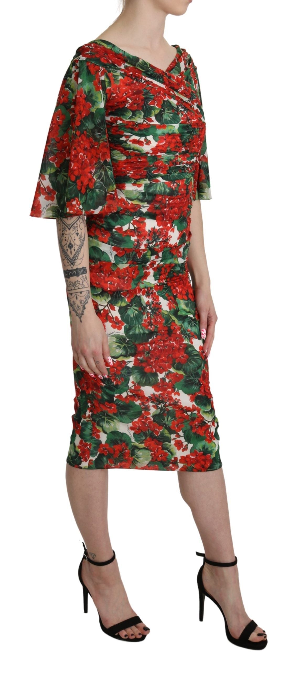 Μαγευτικό Floral Midi φόρεμα με θήκη