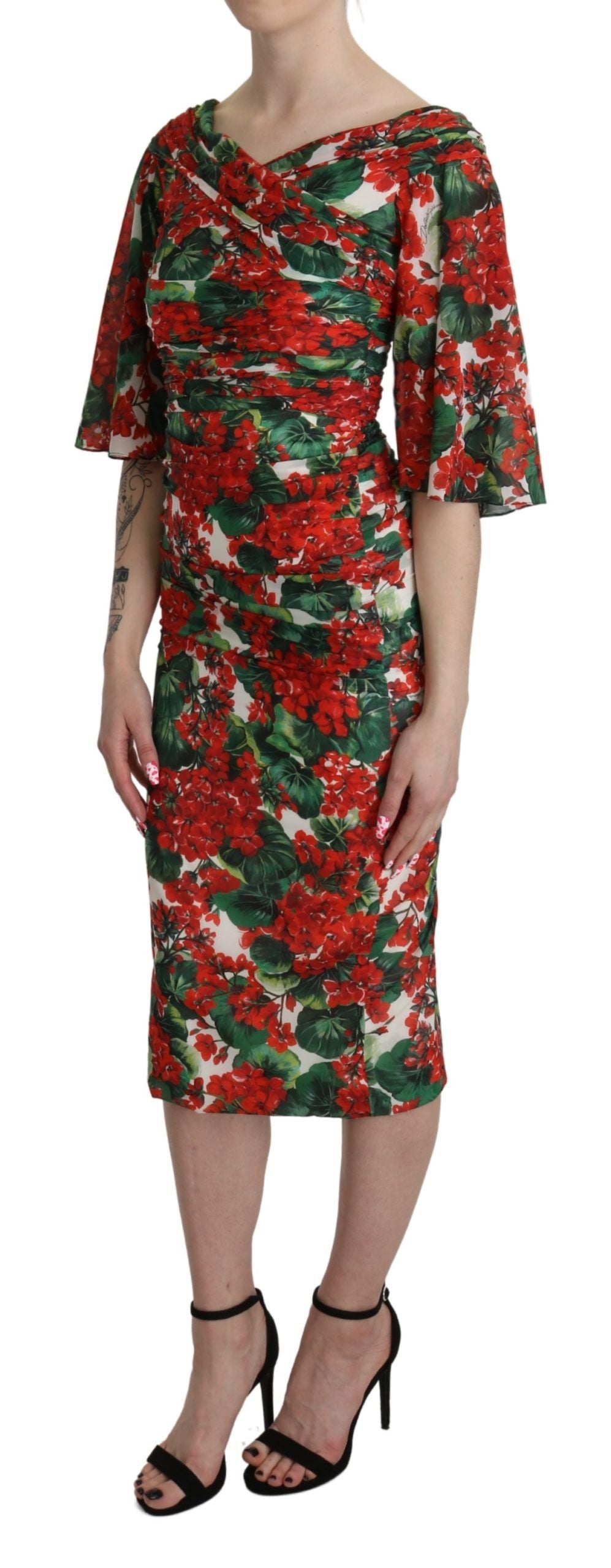 Μαγευτικό Floral Midi φόρεμα με θήκη