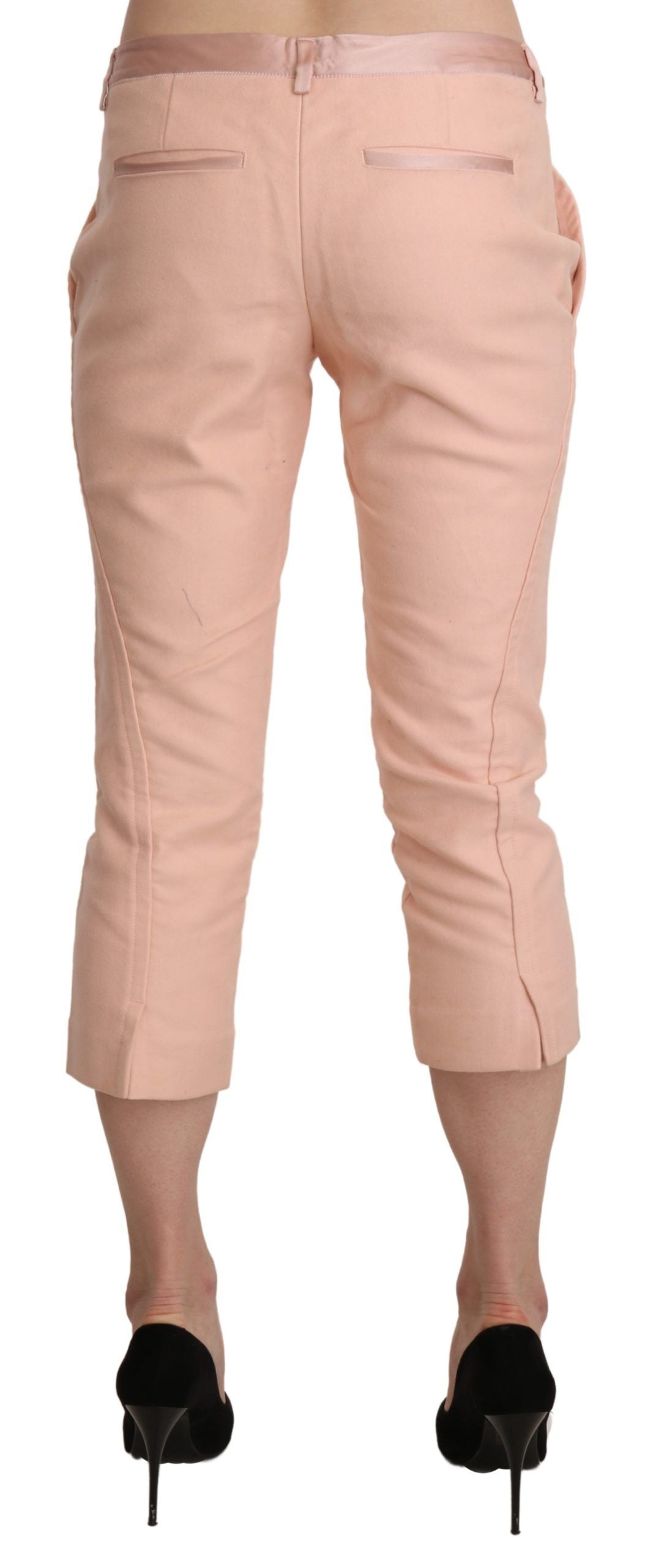 Chic Pink Skinny Παντελόνι Κάπρι