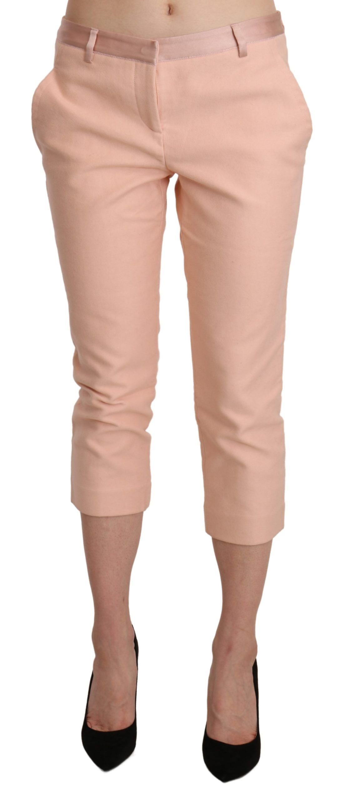 Chic Pink Skinny Παντελόνι Κάπρι