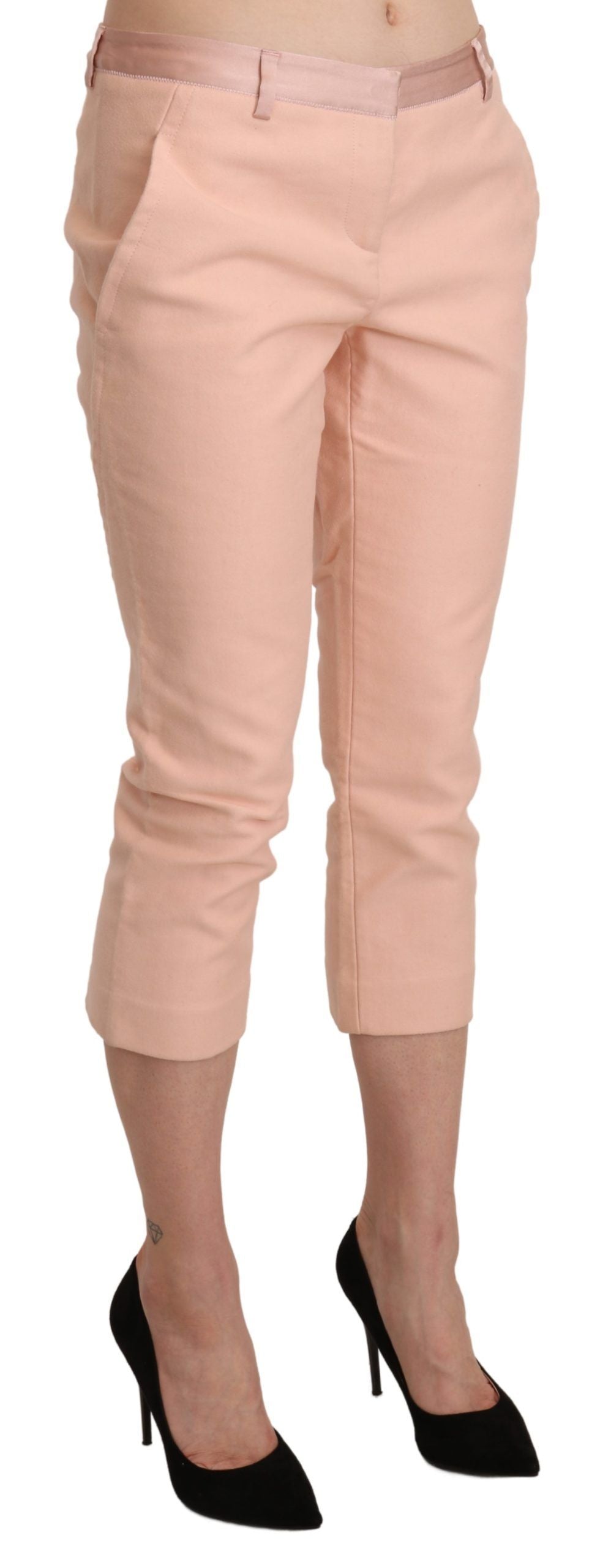 Chic Pink Skinny Παντελόνι Κάπρι