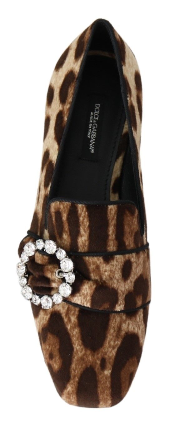 Loafers διακοσμημένα με κρύσταλλο Leopard Print