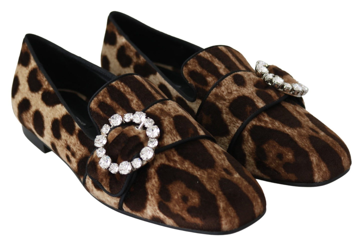 Loafers διακοσμημένα με κρύσταλλο Leopard Print