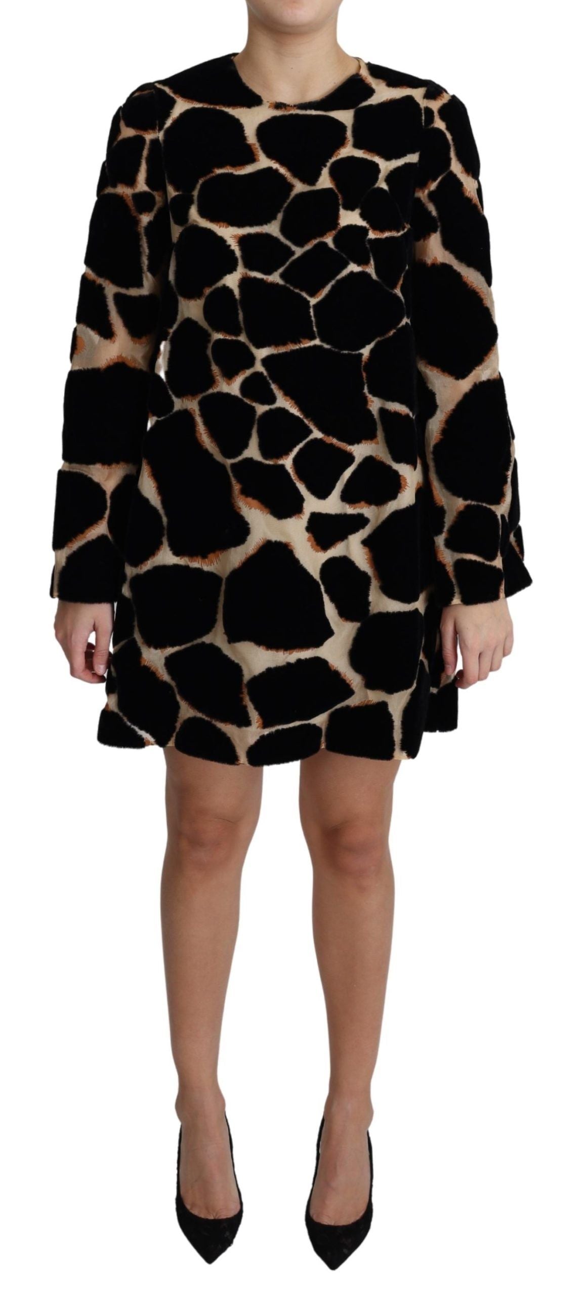 Μίνι φόρεμα Chic Giraffe Print Shift