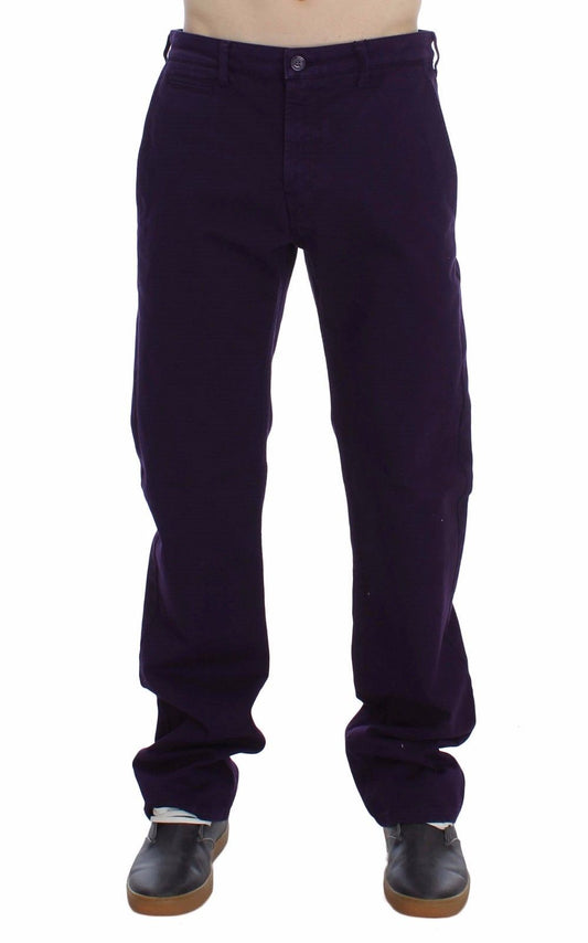 Μωβ βαμβακερά Stretch Slim Chinos