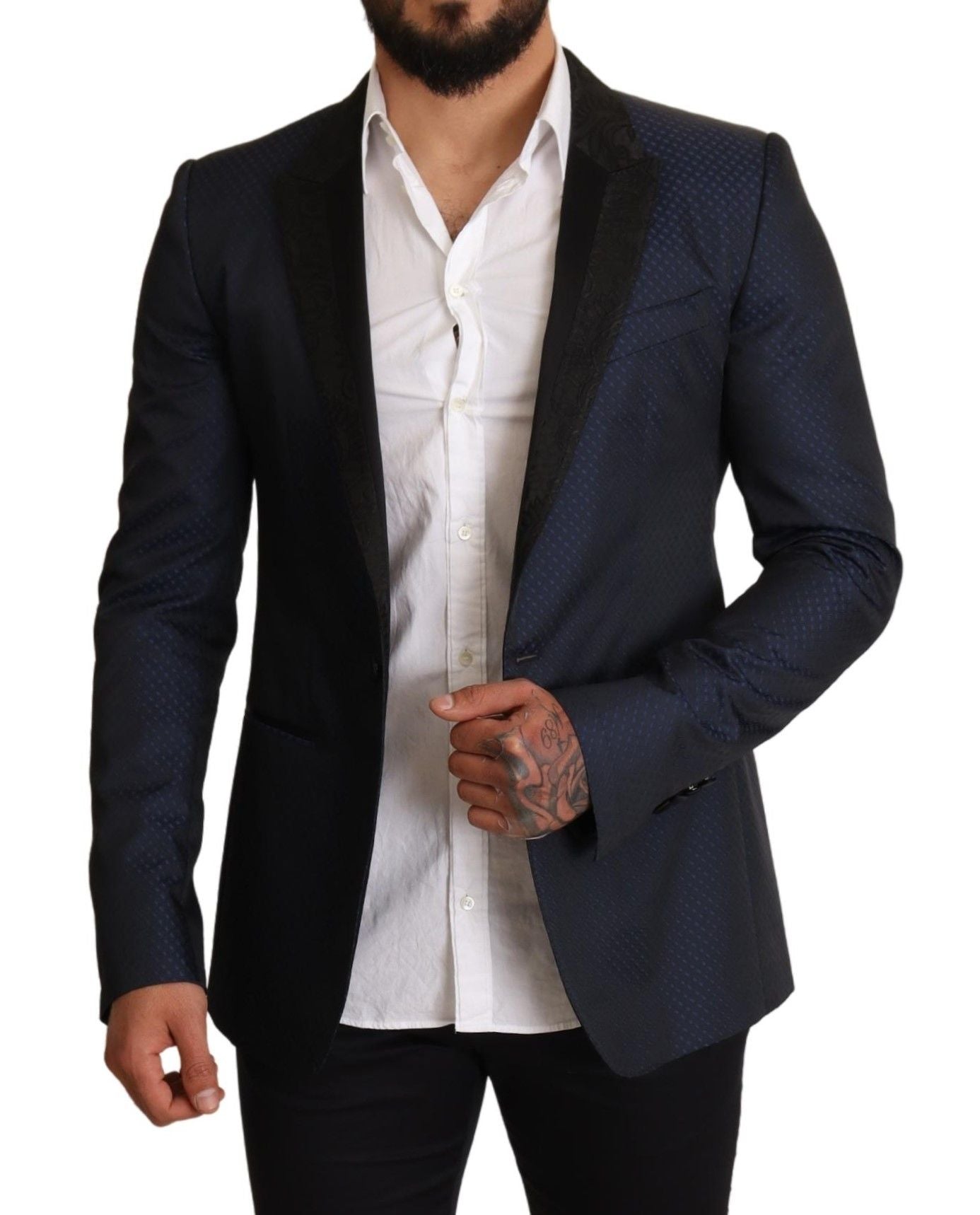 Κομψό Blue Slim Fit Martini Blazer