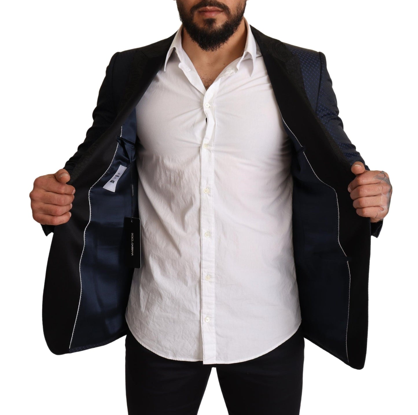 Κομψό Blue Slim Fit Martini Blazer