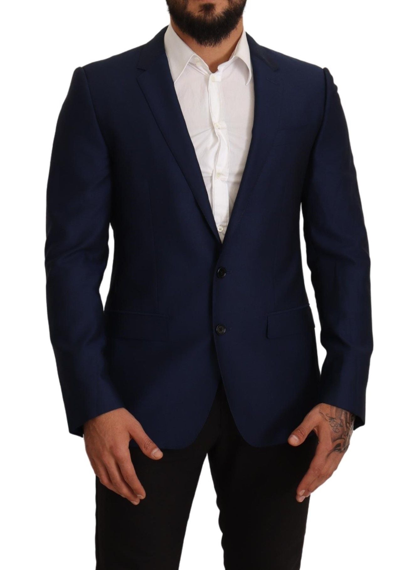 Μαλλί μαρτίνι μπλέ Navy Virgin Blazer