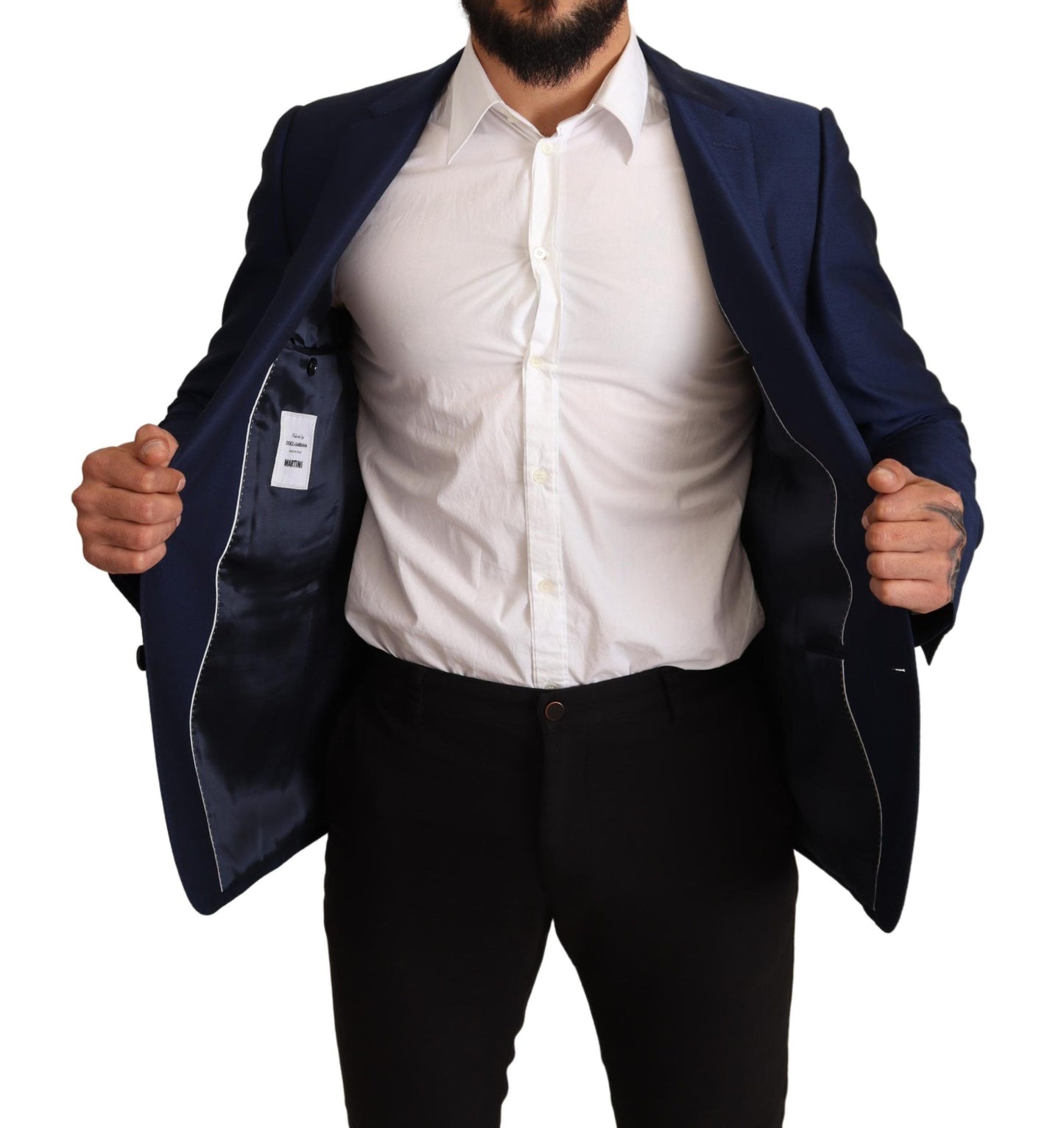 Μαλλί μαρτίνι μπλέ Navy Virgin Blazer