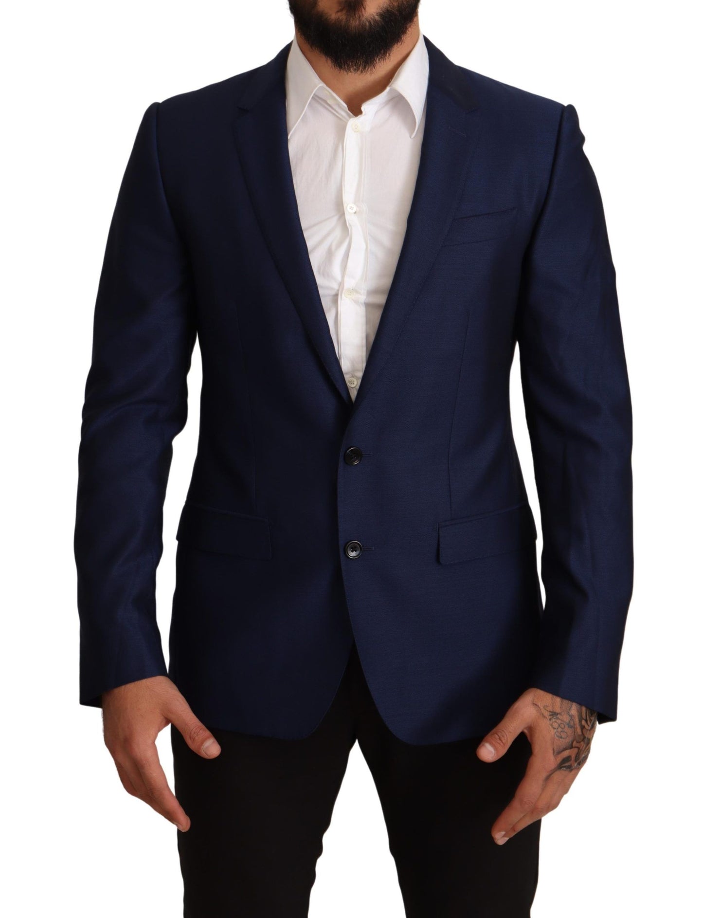 Μαλλί μαρτίνι μπλέ Navy Virgin Blazer