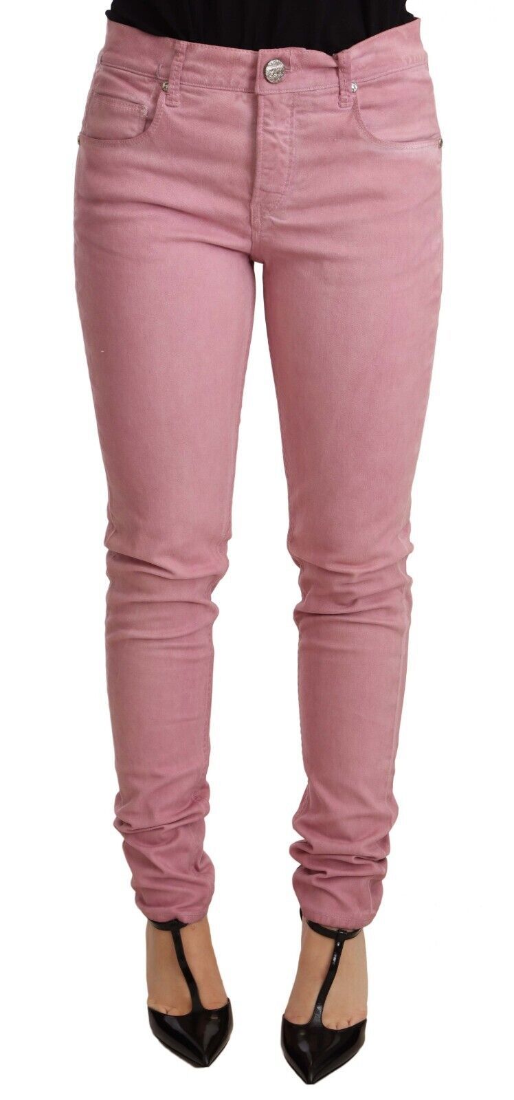 Κομψό Slim Fit Pink Jenim Jeans