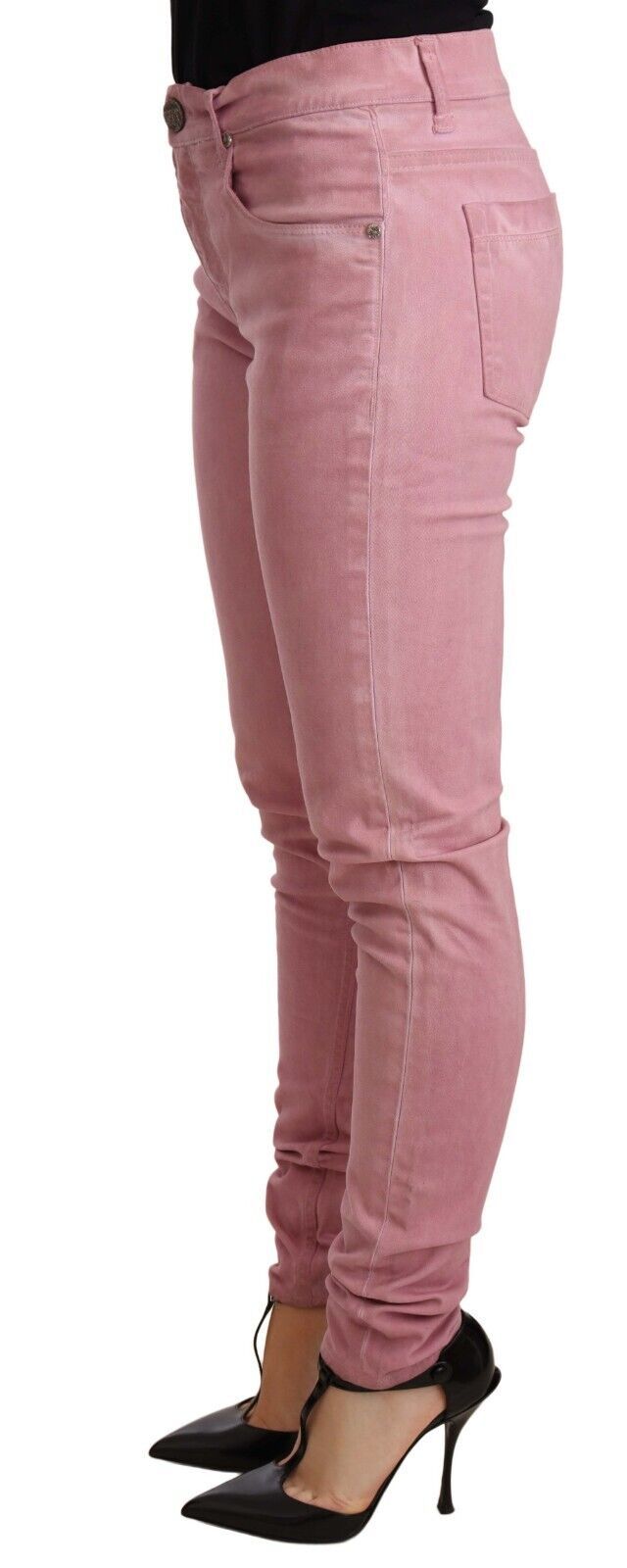 Κομψό Slim Fit Pink Jenim Jeans