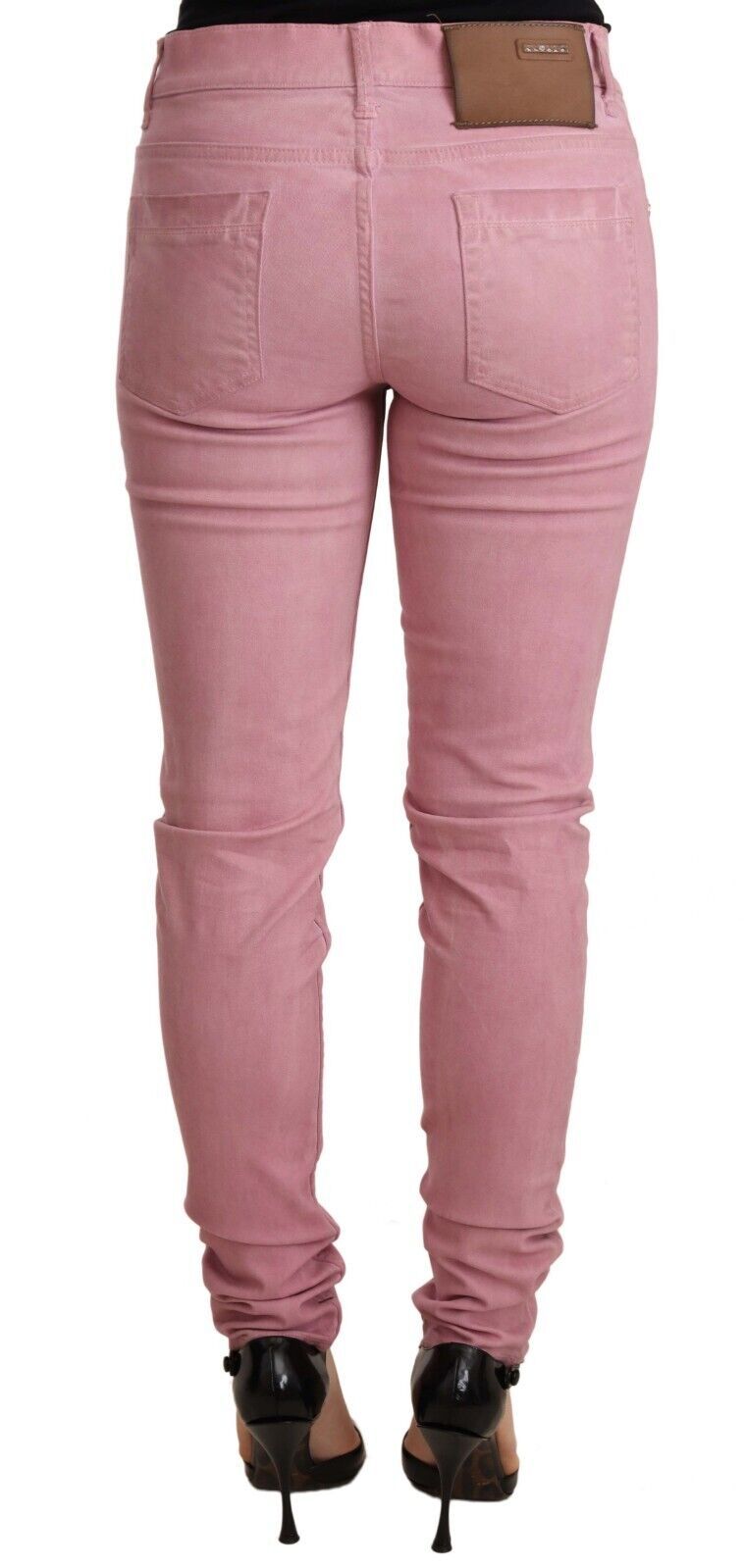 Κομψό Slim Fit Pink Jenim Jeans