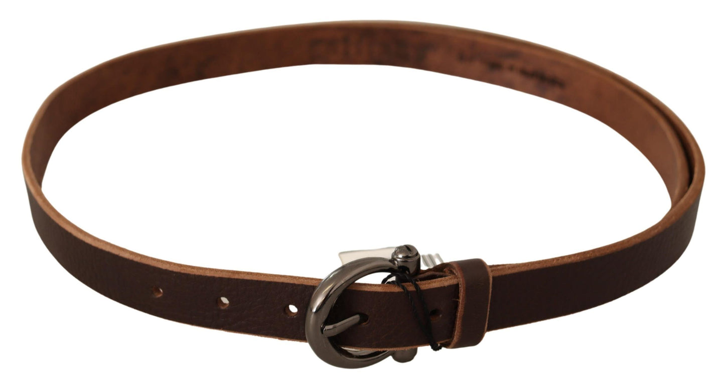 Elegant Brown Leather Fashion Belt