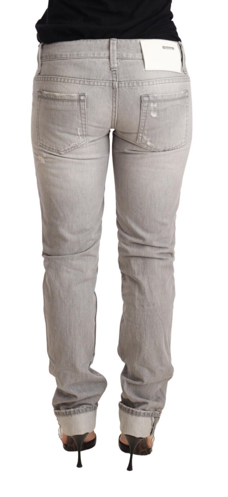 Chic Slim Fit Tettered Grey Wash Jeans