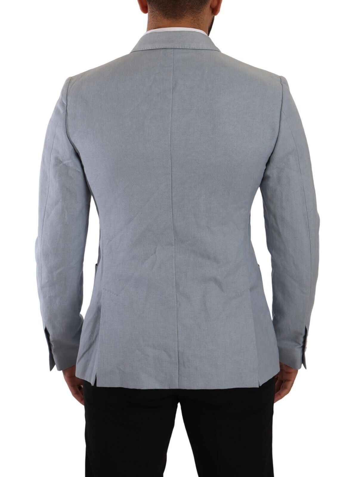 Κομψό Slim Fit Light Blue Double Breasted Blazer