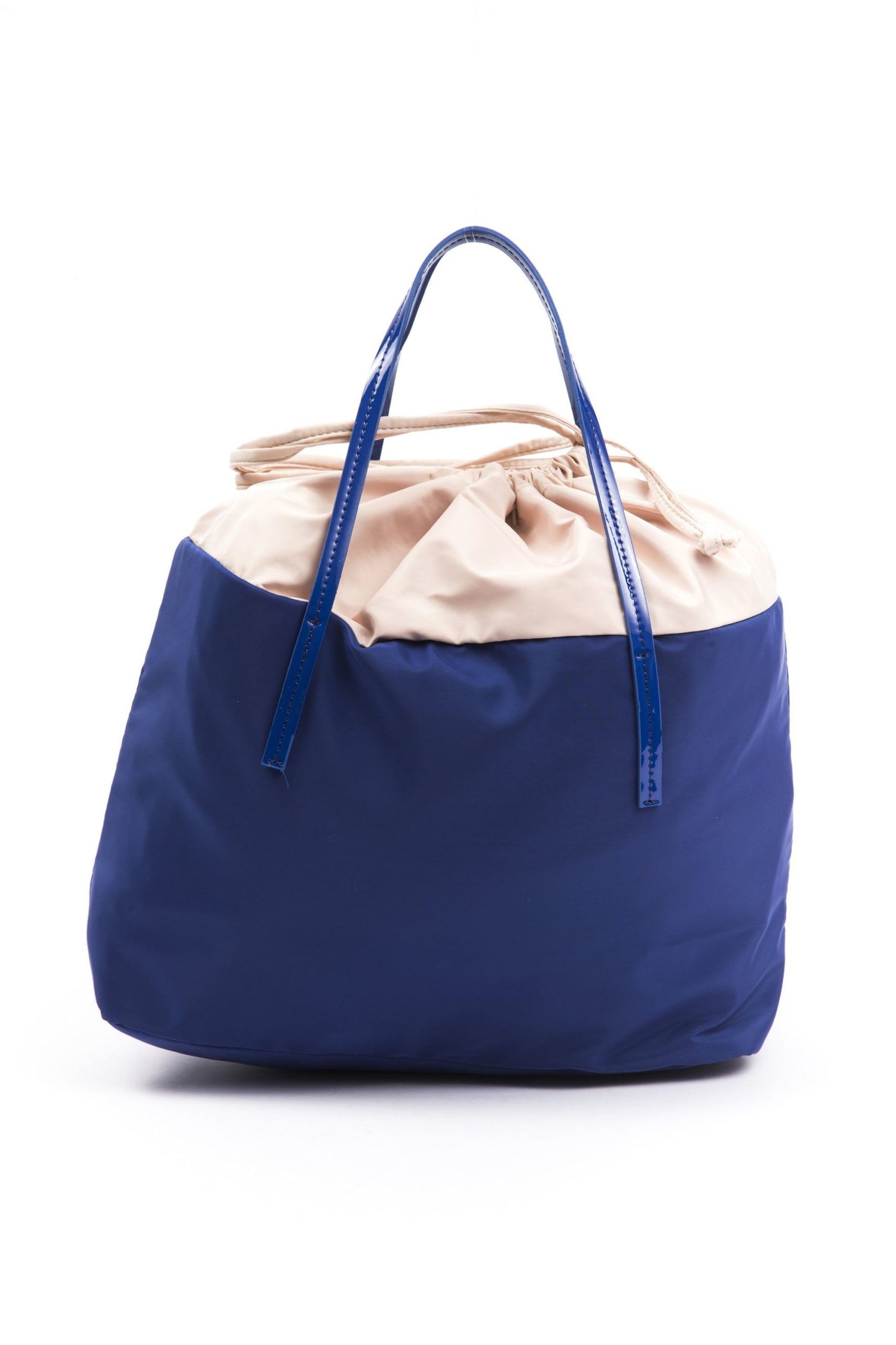 Chic Blue Fabric Tote Shopper με πατέντες