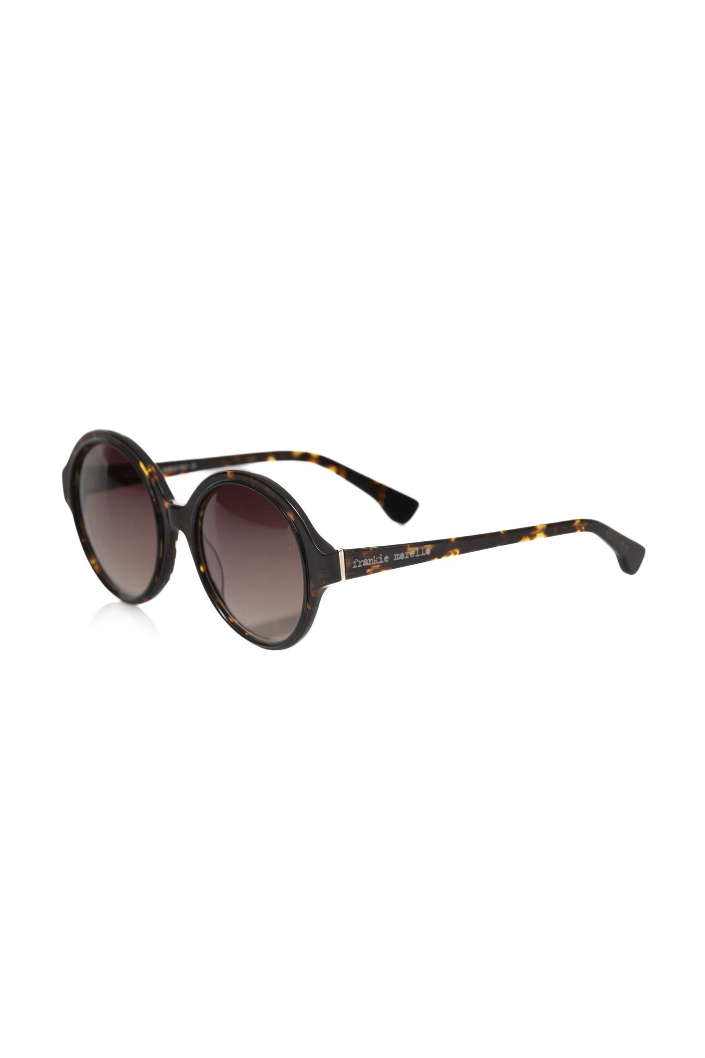 Chic Black Turtle Pattern Round Sunglasses