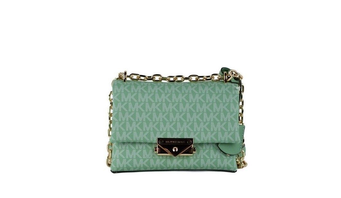 Τσάντα Cece Small Sea Green Signature PVC Convertible Flap Crossbody