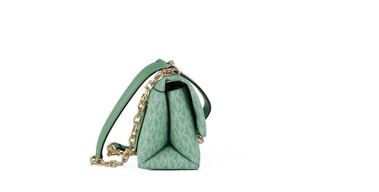 Τσάντα Cece Small Sea Green Signature PVC Convertible Flap Crossbody