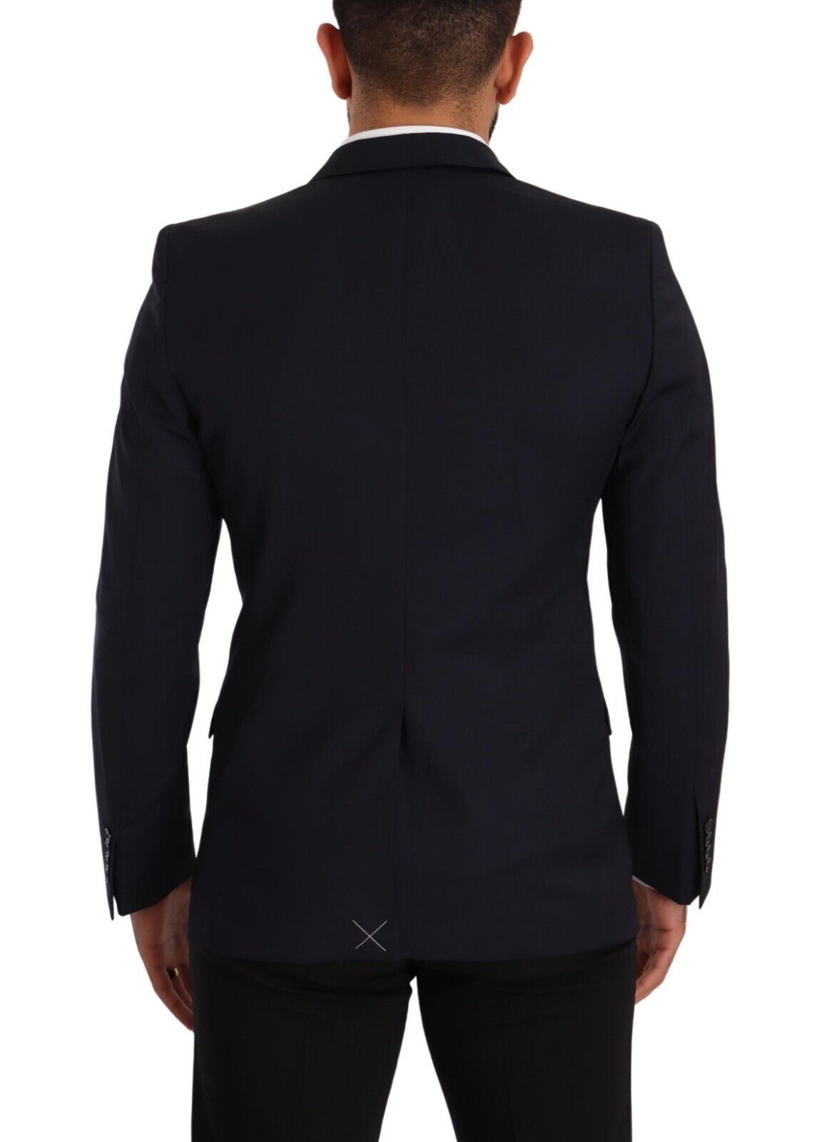 Κομψό μάλλινο σακάκι Navy Martini Slim Fit