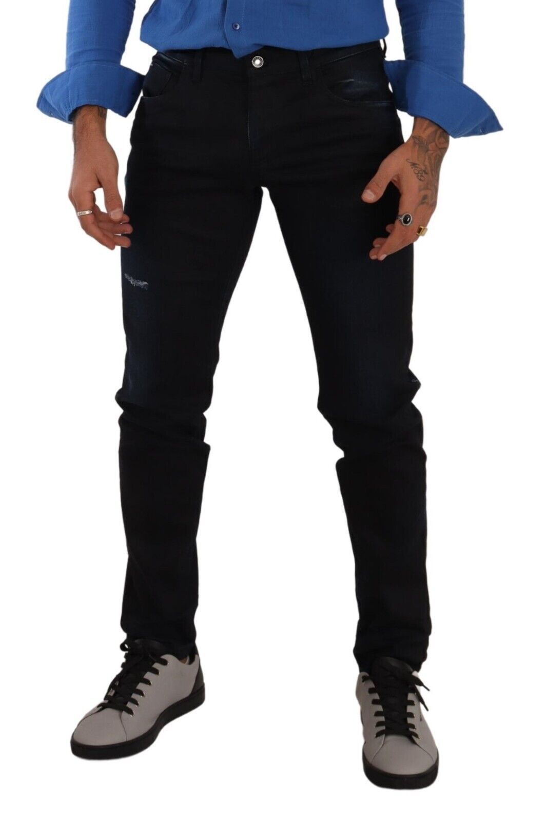 Κομψό Slim Fit Skinny Jeans σε Σκούρο Μπλε