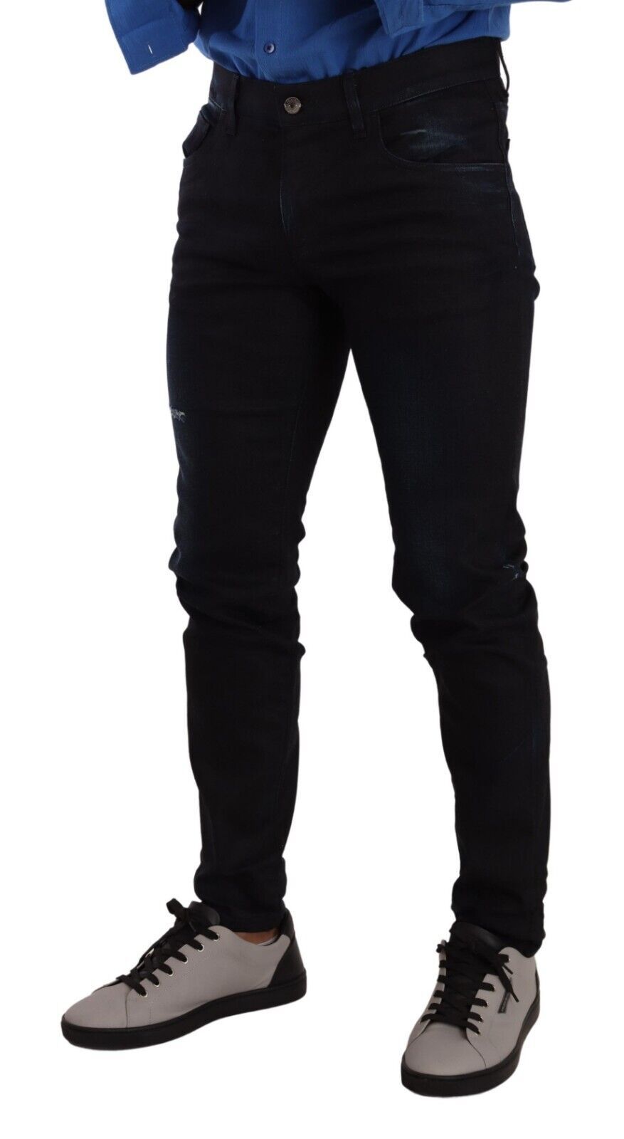 Κομψό Slim Fit Skinny Jeans σε Σκούρο Μπλε