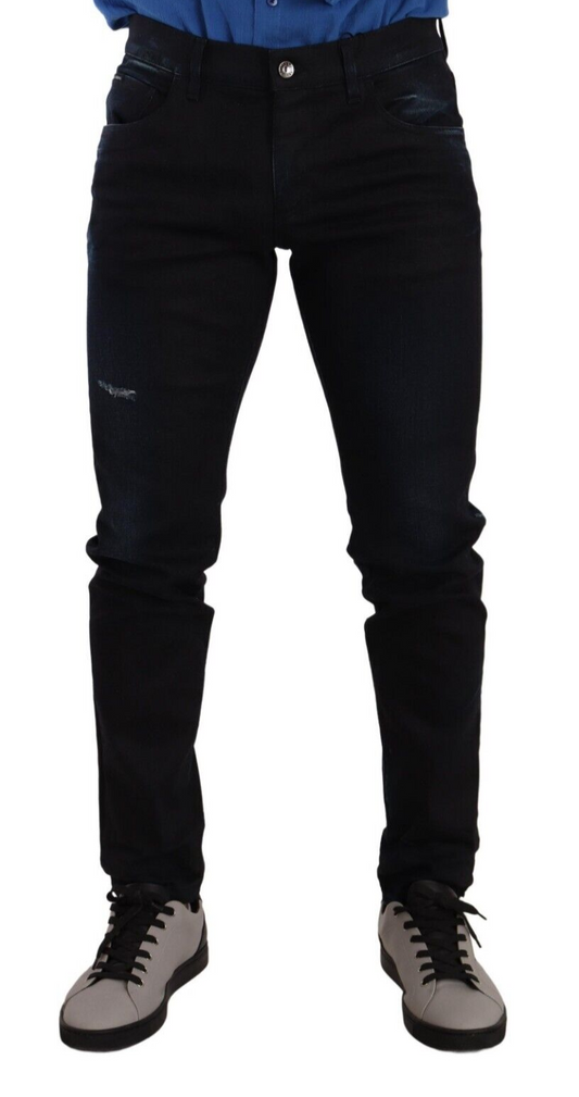 Κομψό Slim Fit Skinny Jeans σε Σκούρο Μπλε