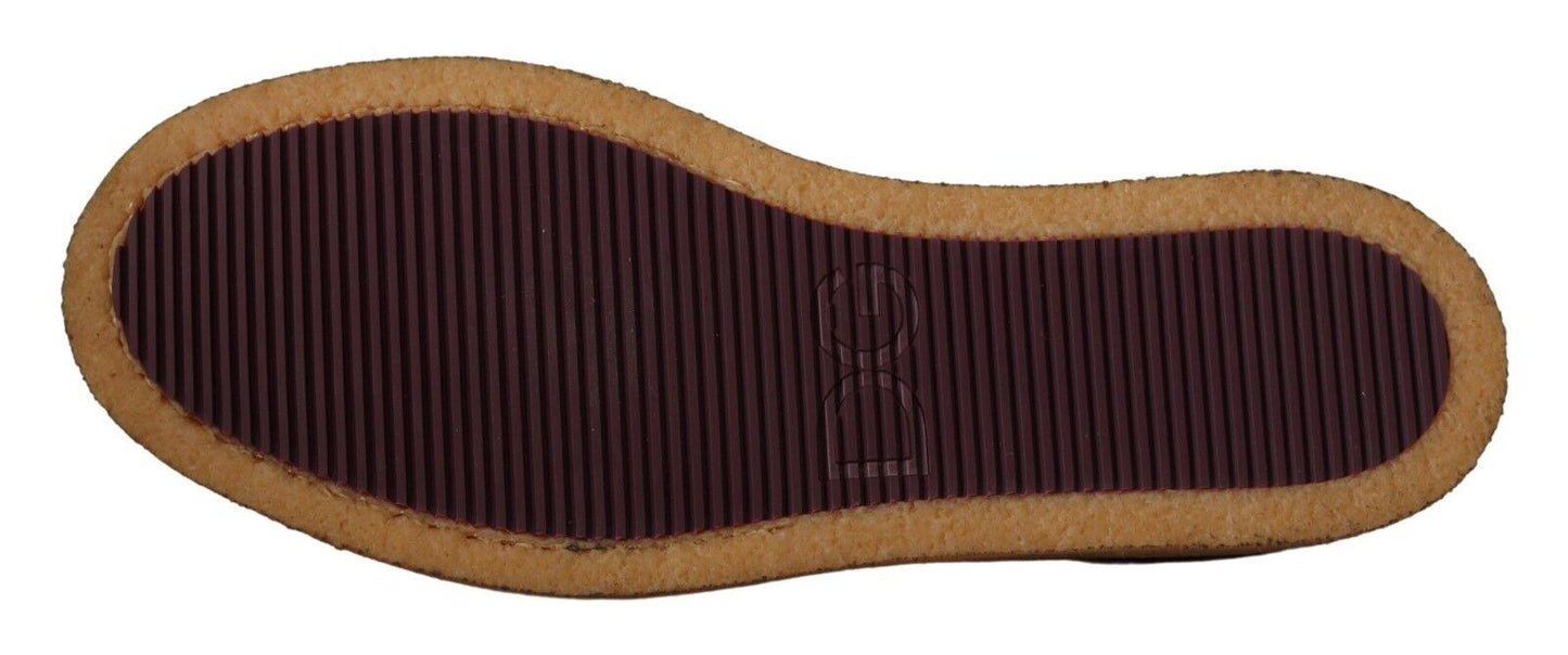 Κομψά Suede Crocodile Loafers σε καφέ χρώμα