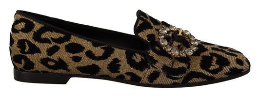 Κομψά Loafers Leopard Crystal Gem