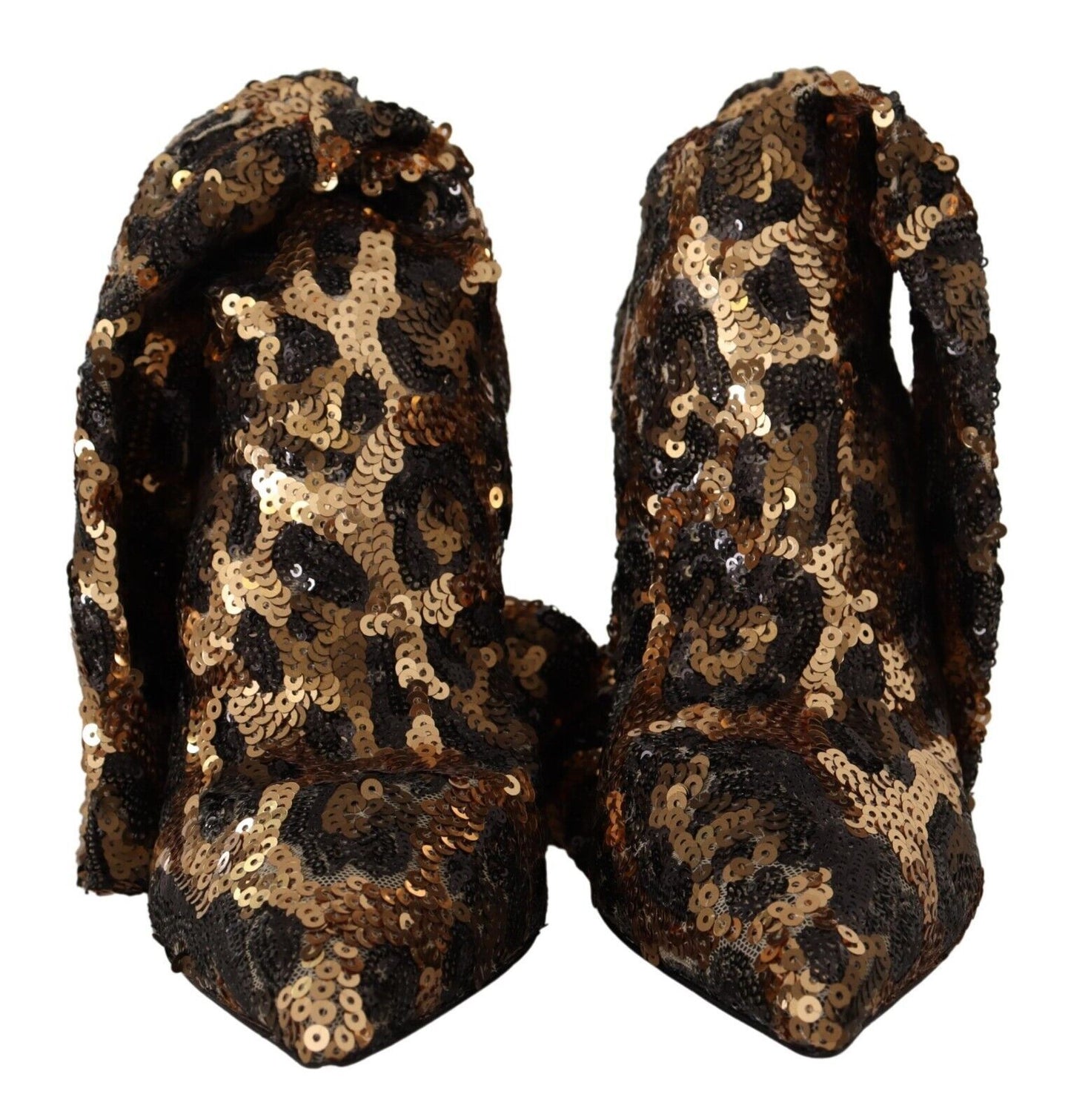 Κομψές μπότες μέχρι το γόνατο Leopard Sequin