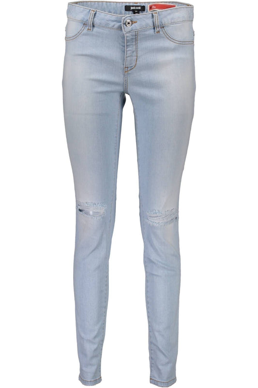 Light Blue Cotton Women Jeans