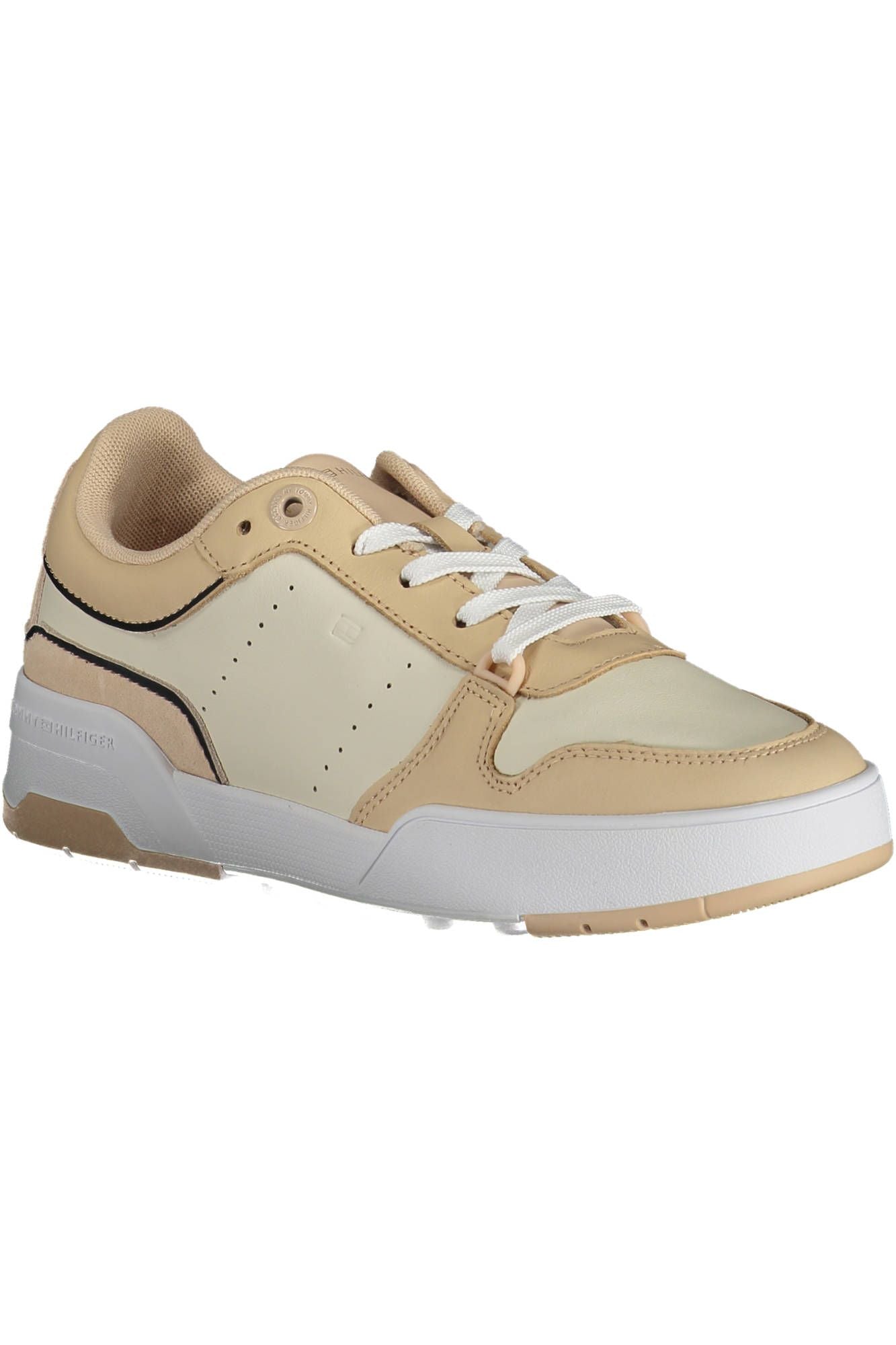 Beige Leather Women Sneaker