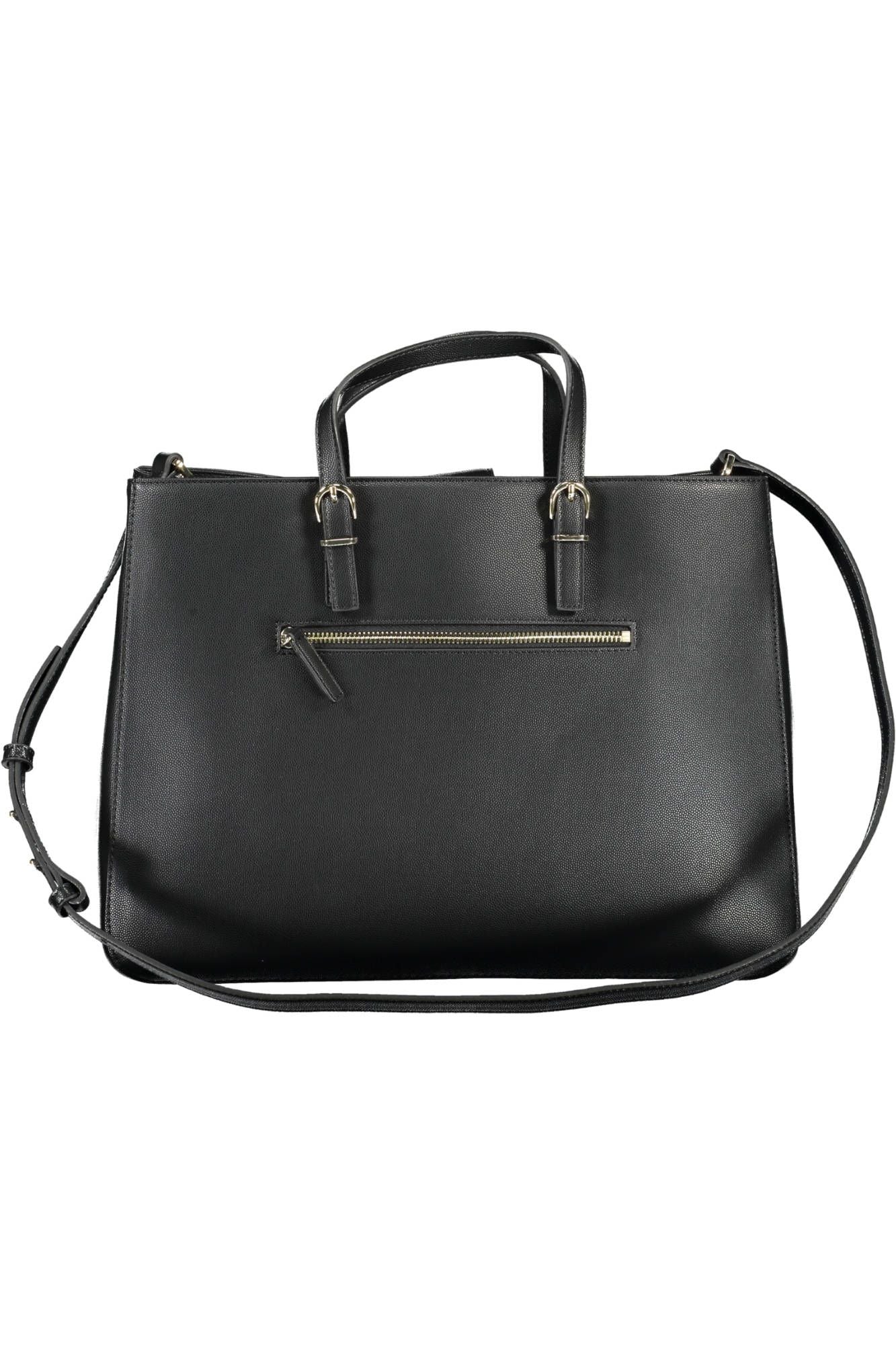 Black Polyethylene Women Handbag