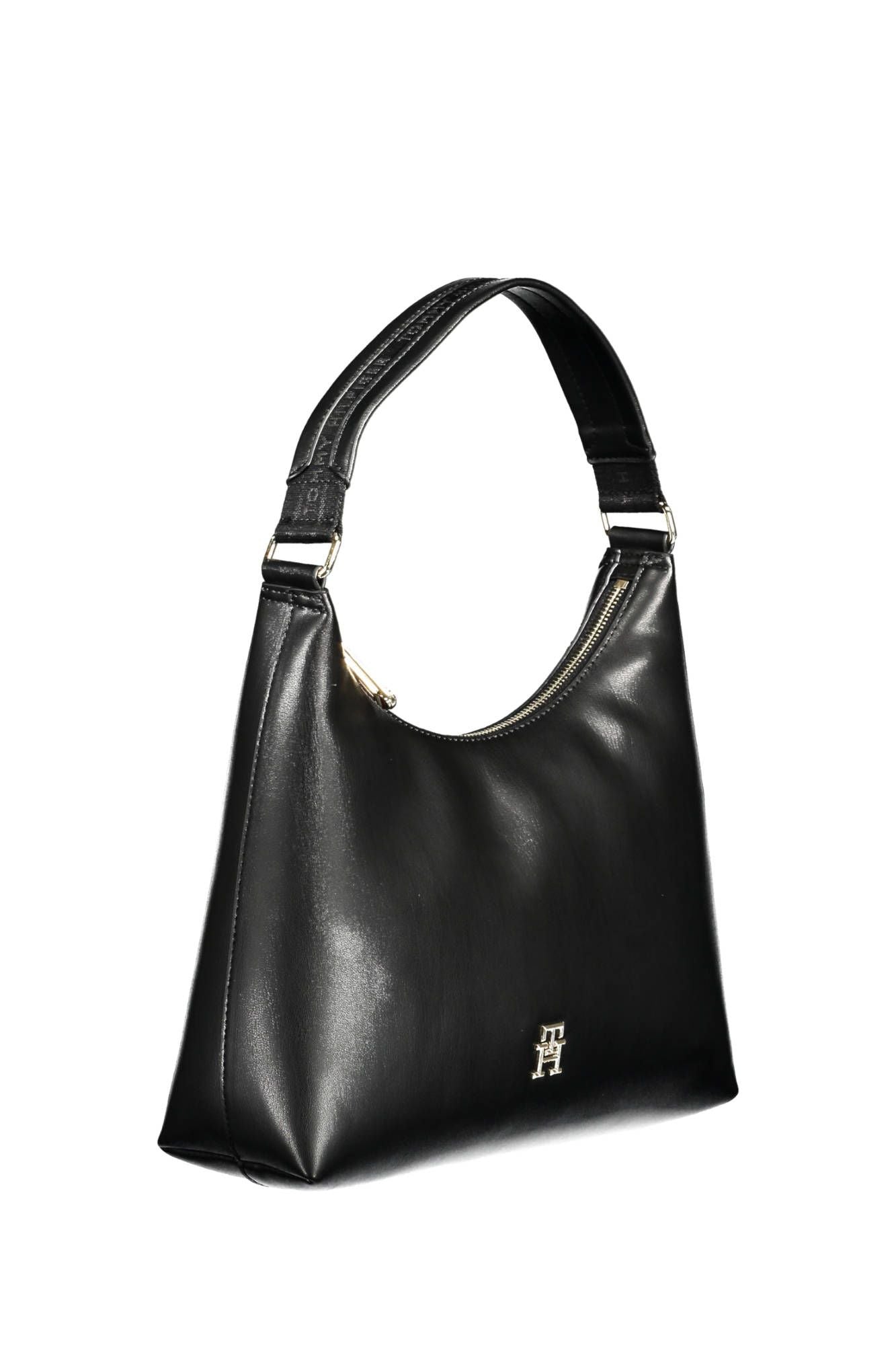 Black Polyethylene Women Handbag