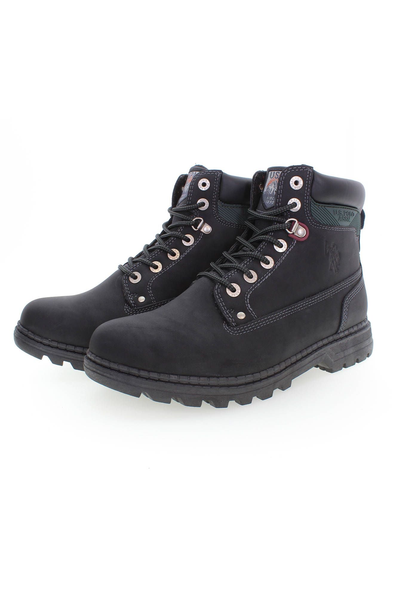 Black Polyester Men Boot