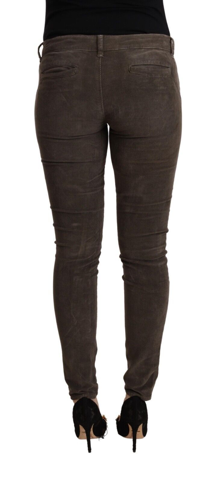 Chic Slim Fit Καφέ Skinny Jeans