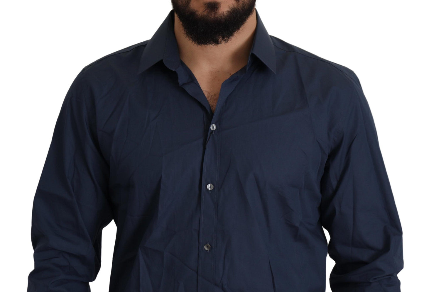 Elegant Slim Fit Blue Martini Dress Shirt