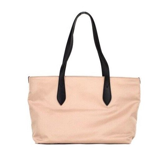 Τσάντα ώμου Small Rose Beige λογότυπο Econyl Nylon Tote