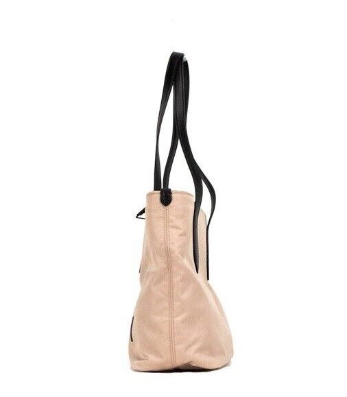 Τσάντα ώμου Small Rose Beige λογότυπο Econyl Nylon Tote