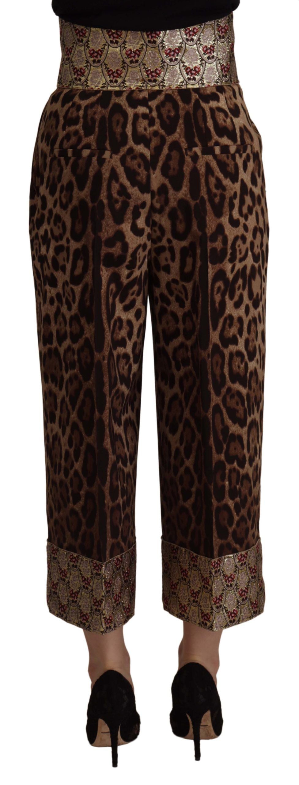 Παντελόνι Leopard Jacquard με ψηλή μέση