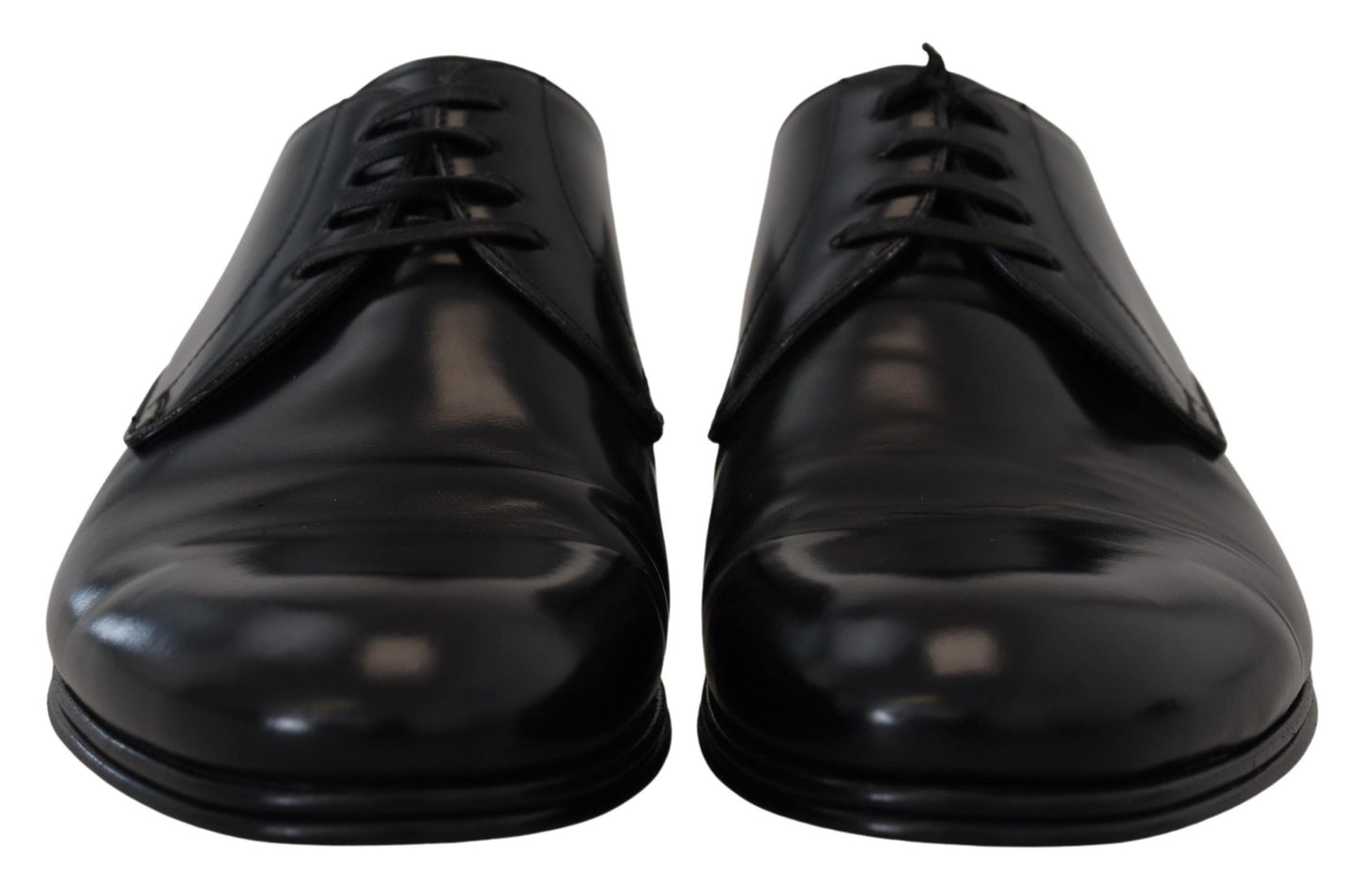 Elegant Black Leather Derby Shoes