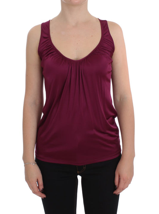 Κομψή μπλούζα Cami Purple Rayon