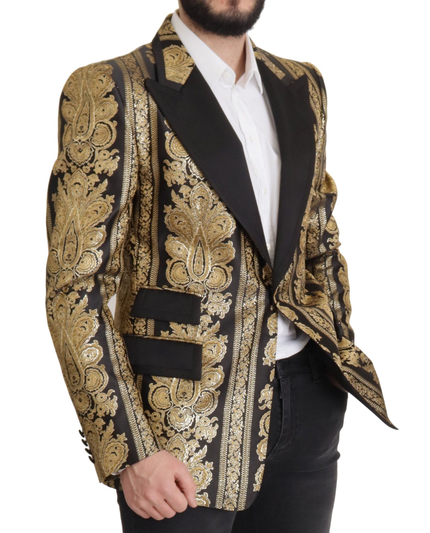 Κομψό μονόστηθο Jacquard Blazer