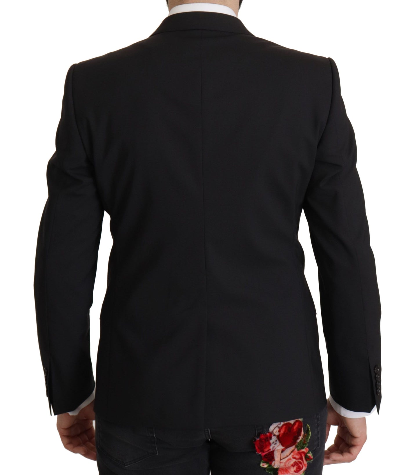 Κομψό Slim Fit Black Blazer Jacket