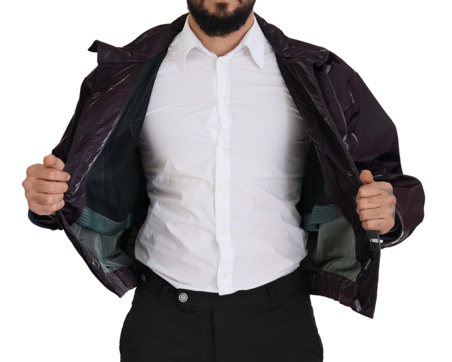 Κομψό Μωβ Biker Jacket