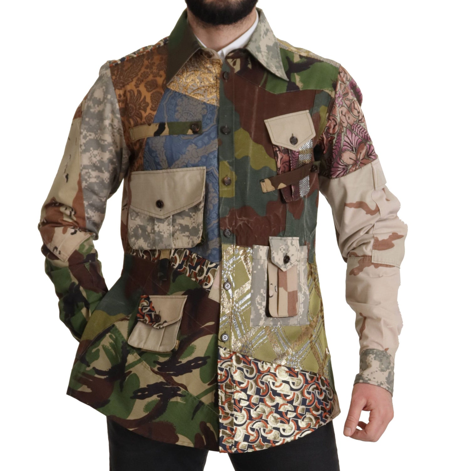 Πουκάμισο Casual Camouflage Patchwork