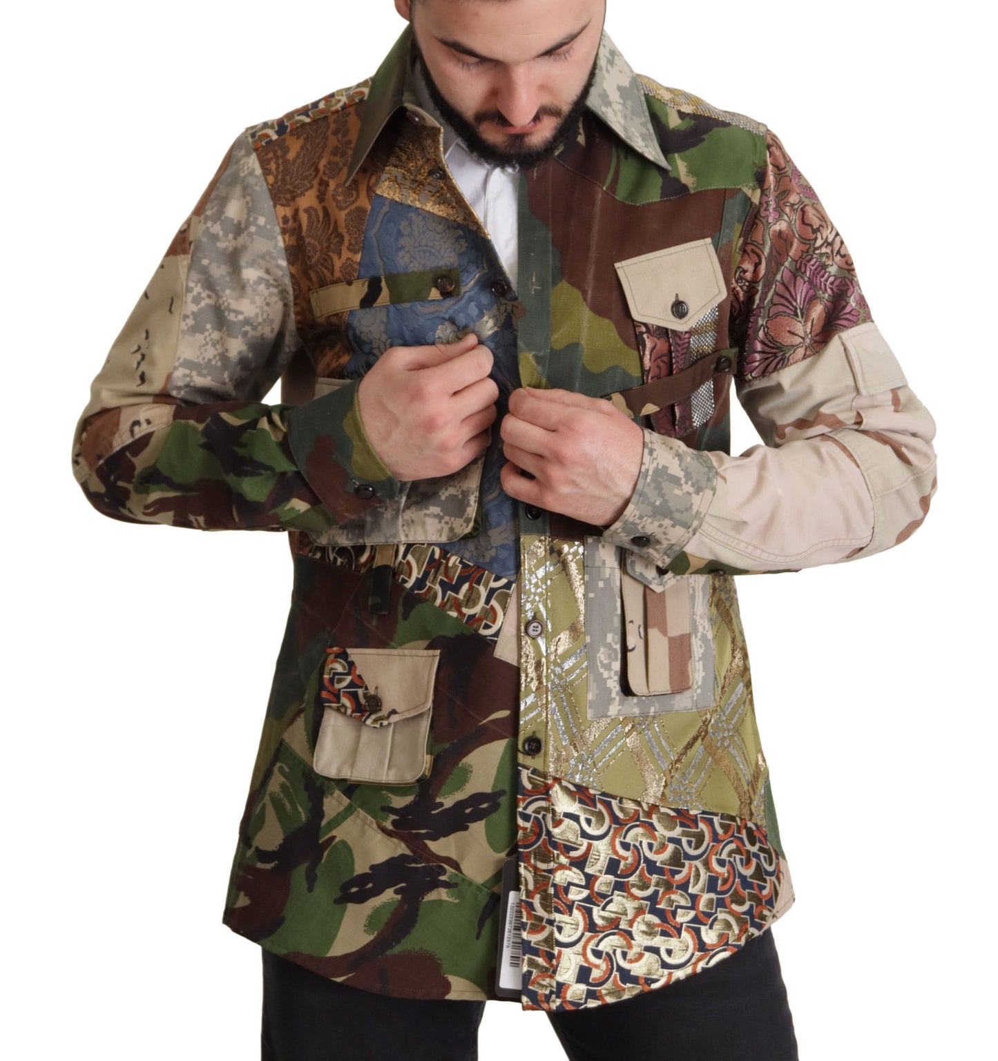 Πουκάμισο Casual Camouflage Patchwork